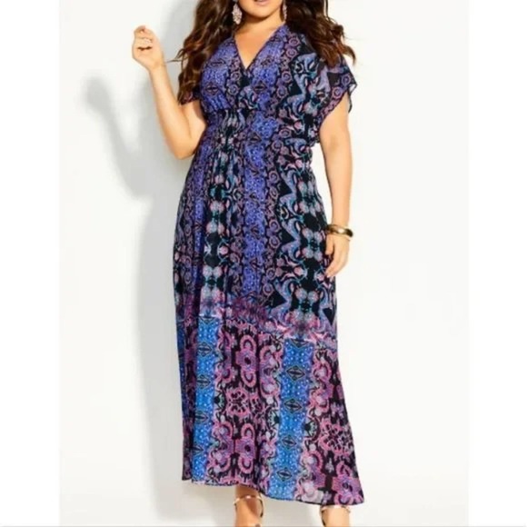 CITY Chic maxi soft Jagerry dress‎ size M PLUS SIZE 18 new!!! - Picture 1 of 10